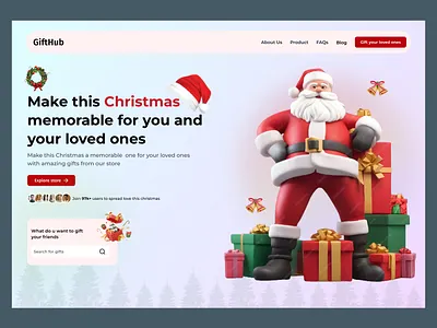 Christmas Gift Store branding design graphic design typography ui