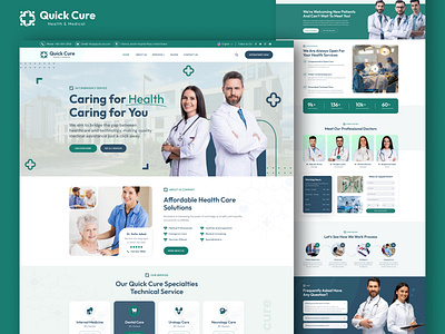 Witness the Next-Level Healthcare UI/UX care health healthcaredesign homepage landingpage medical medicine minimalistdesign quickcure trending ui virtualhealth
