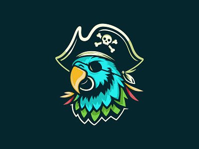 Pirate Parrot v.2 animation branding creative creative logo creative logo design graphic design illustration logo design modern motion graphics ui