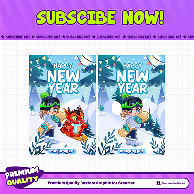 Happy New Year Post Card christmas happy ner year holiday natal snow snow board winter