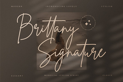 Brittany Signature Business Font beauty branding brush business calligraphy classy elegant handdrawn handwriting handwritten logo modern script signature typography