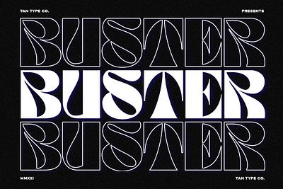 TAN - BUSTER bold bold font bold type bold typeface display type groovy font groovy retro font hipster hipster font quirky font retro retro font retro type tan buster vintage vintage font