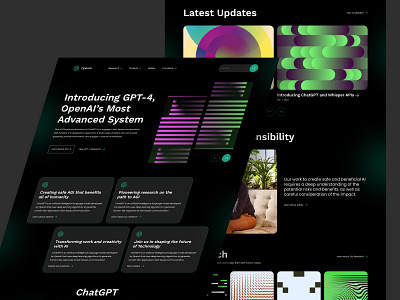 ChatGPT-4🤖 Homepage Redesign📃 UI ai artificial intellence chatgpt chatgpt4 landing page openai redesign technology ui