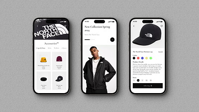 The North Face - Fashion Store App black ecommerce ap fashion fashion store figma lifestyle mobileapp modern ui productdesign store ui uidesign uiux userexperience uxdesign wears white