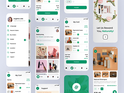 Ecommerce (Cosmetic) app development app interface beauty and skincare beauty brands beauty products cosmetic retail cosmetic shopping ecommerce app figma interactive design makeup app makeup products mobile app design mobile ux online shopping product discovery trendy ui ui design user interface uxui design