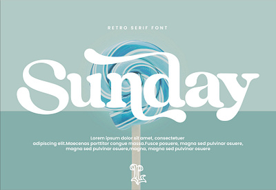 sunday : swirl retro serif branding font graphic design logo serif typeface typography