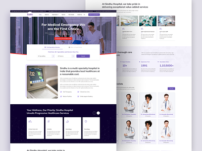 Hospital site branding design ui web web design