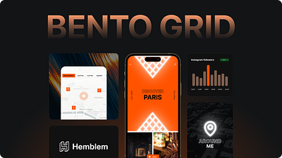 Figma mobile app Bento Grid Template app bento bentogrid branding design graphic design grid japaness logo mobileapp saas ui ux