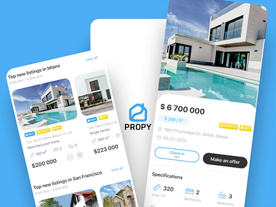Propy App animation after effects animation app design app interface mobile app motion design motion graphics real estate