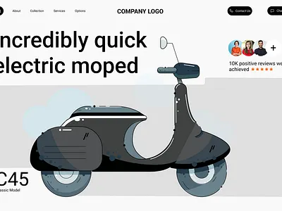 Electronic Bike Selling -Landing Page 3d branding design graphic design landing page logo motion graphics ui web designs website