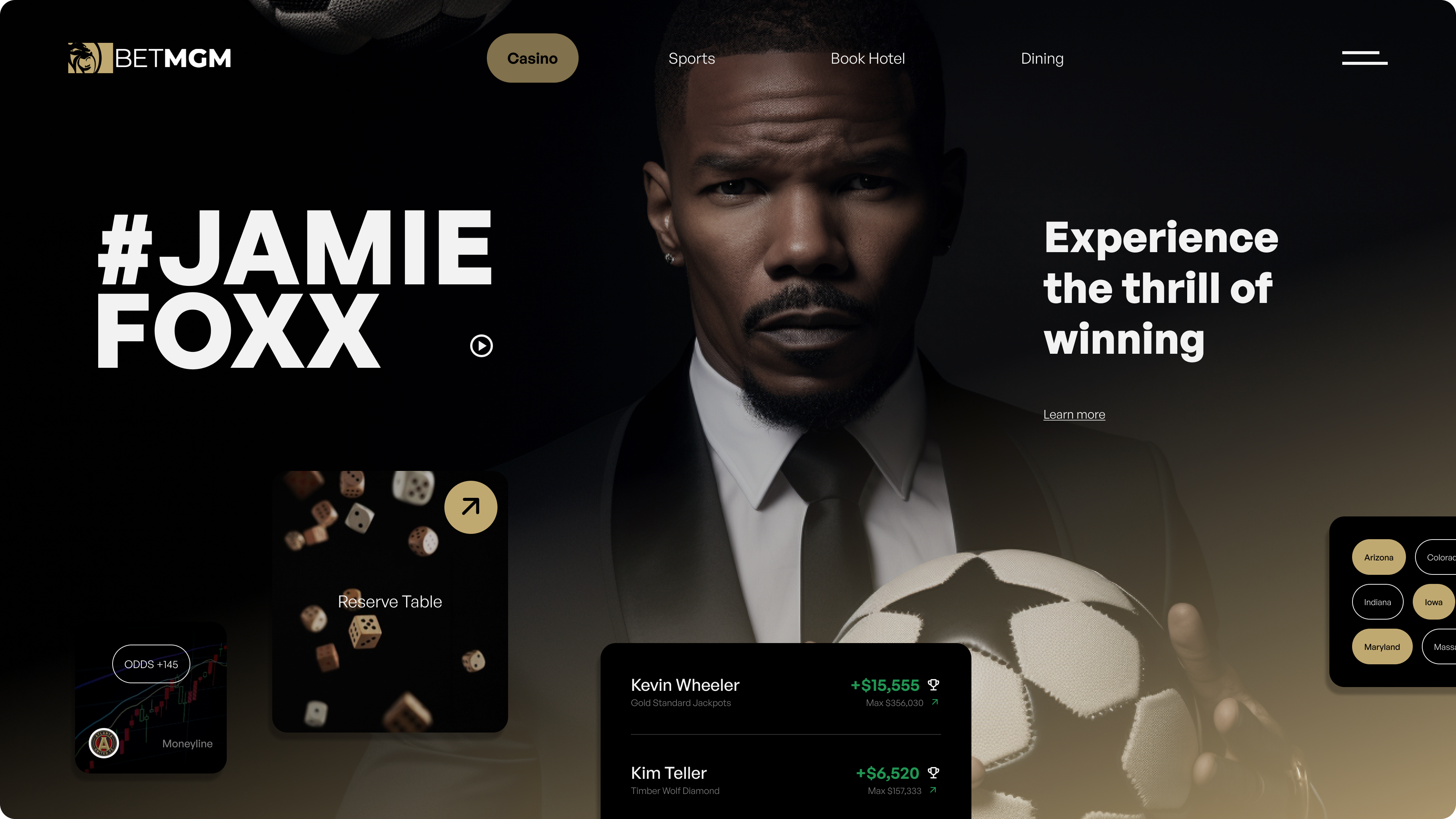 Landing Page | BETMGM betmgm landing page layout mgm redesign ui
