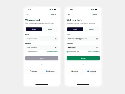 Login Screens - App Design app app design clean design login login app design login flow minimal modern sign in ui