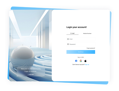 Minimal login & sign up page apps design graphic design ui ui kit