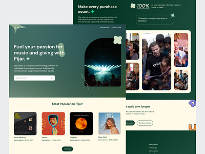 Pijar Music Charity - UI/UX Case Study design exploration music pijar research ui ux web website