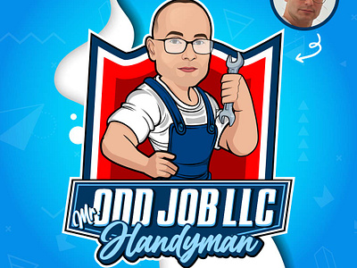 Handyman Caricature Logo - Home Improvement - cartoonlogox.com business logo business mascot caricature logo cartoon logo company logo face to logo graphic design handyman cartoon photos handyman logo handyman logo cartoon graphics handyman mascot logo handyman vector art logo logo design photo to vector