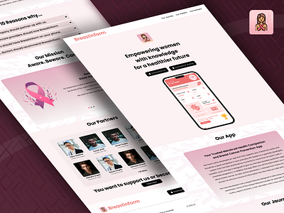 Breastinfo app breast cancer design figma girls graphic design illustration logo mobile ui ux web