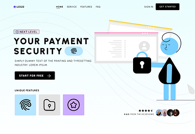 Payment Security bank website clean crypto dashboard dashboard security e commerce headeruidesign illustration minimal mobile product security security landing page security website trending ui design for secure payment uiux web design webui
