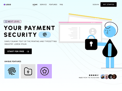 Payment Security bank website clean crypto dashboard dashboard security e commerce headeruidesign illustration minimal mobile product security security landing page security website trending ui design for secure payment uiux web design webui