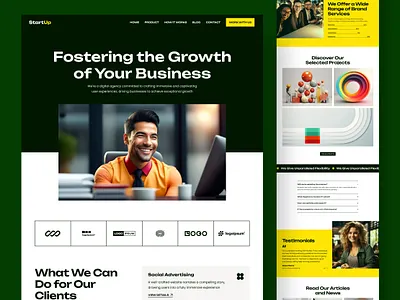 StartUp - Web Design | Landing Page adobe xd design figma landing page landing page design startup ui ui designer uiux user experience user interface ux ux designer wbsite landing page web ui webdesign website website design website ui website ui design