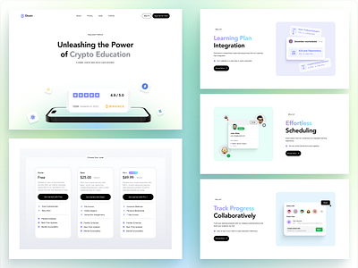 Landing Page | Design | for Crypto Education Platform landing page uiux design websites design