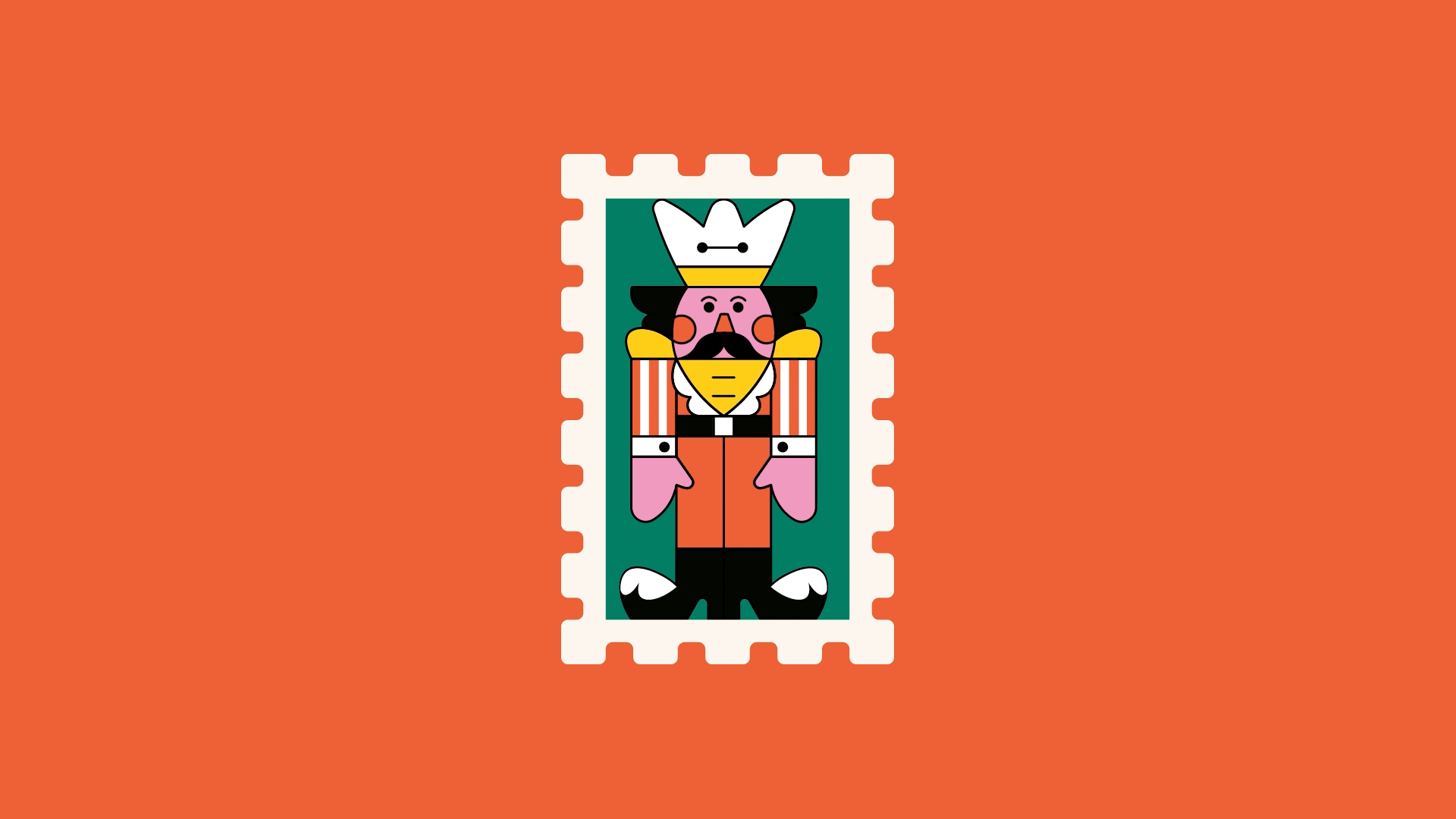 Nutcracker 2d adobe illustrator animation art branding character design christmas clean colourful design digital art graphic design illustration modern motion graphics nutcracker stamp ui