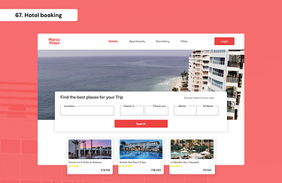 Daily UI Day 67 - Hotel booking 100 days ui daily ui day 67 graphic design hotel booking ui