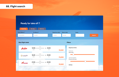 Daily UI Day 68 - Flight search 100 days ui daily ui day 68 flight search graphic design ui