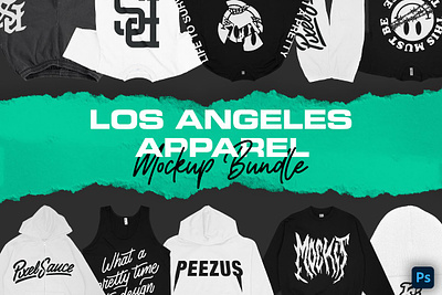 Los Angeles Apparel Mockups clothing mockup bundle hoodie mockup mockup bundle t shirt mockup t shirt template web webdesign website