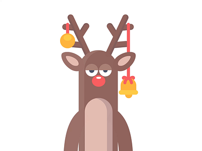 Merry Christmas! animal animation artua character christmas deer game art illustration motion graphics rudolph