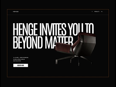 Henge. Main page design ui ux