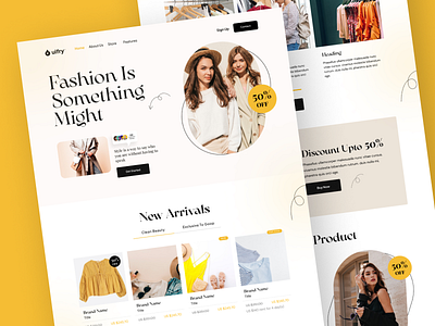 Fashion Landing Page analytics app ui branding cards design fashionn figma graphic design illustration landing page logo ui