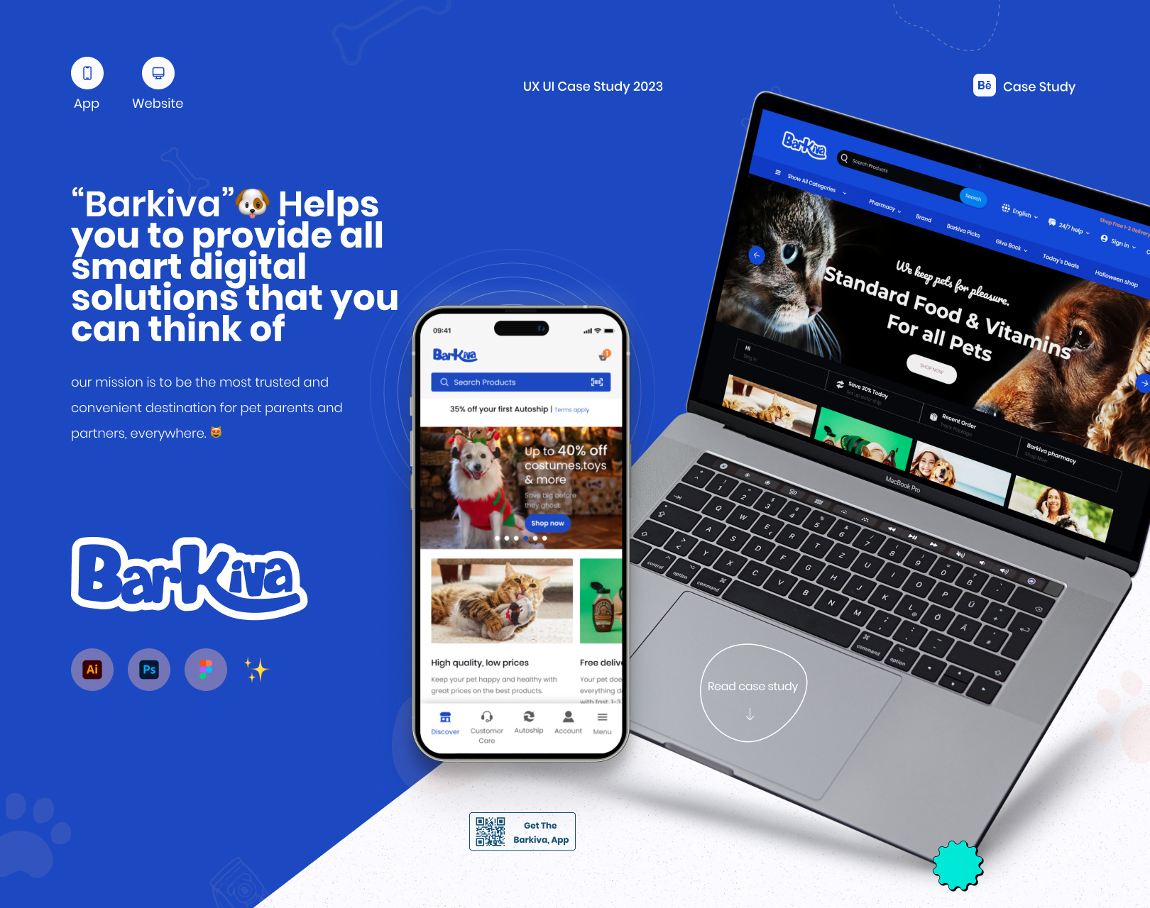Example of Barkiva Pet Care UI UX  Web & Mobile App