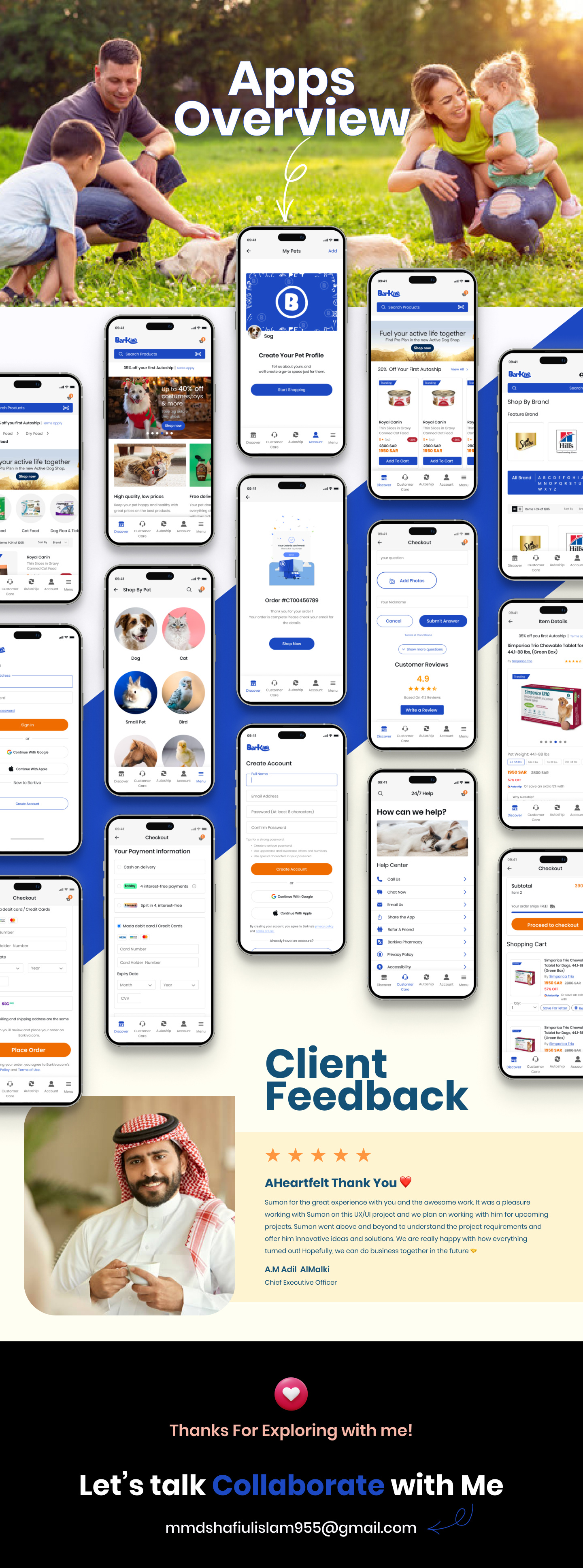 Example of Barkiva Pet Care UI UX  Web & Mobile App