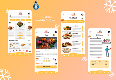 Food Order App Ui Exploration 3d animation app branding design flat graphic design icon illustration illustrator logo minimal motion graphics typography ui ux vector web website