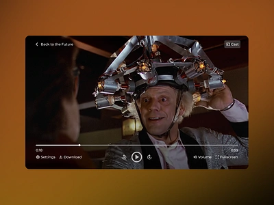 Video player 057 📺#DailyUI app backtothefuture branding challenge dailyui design graphic design illustration logo motion graphics movie ui uidesign uxui videoplayer