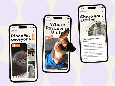 LilFella App Concept animal cats concept dailyui design dogs fella interface ui ux videoservice