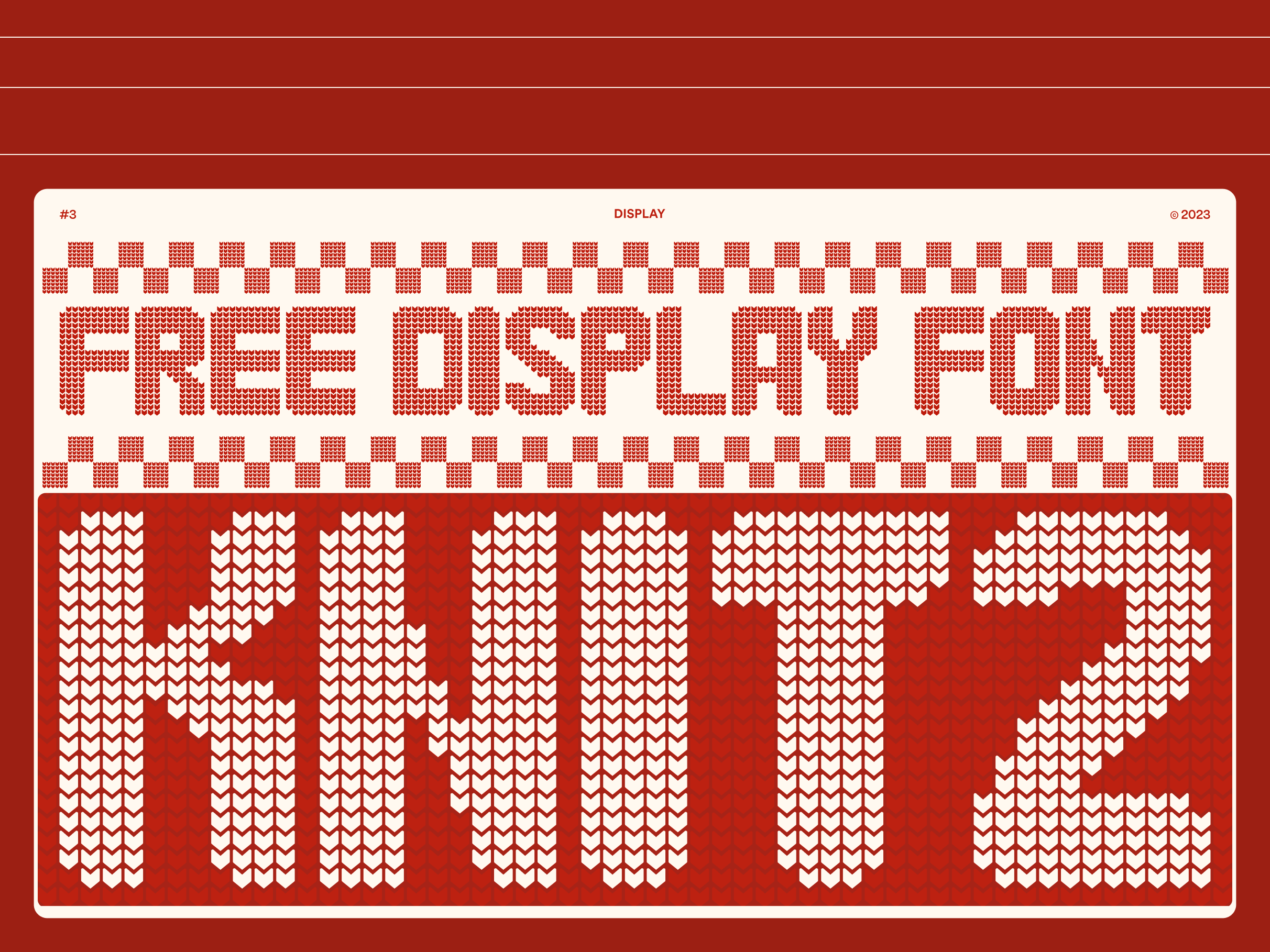 Knit2 ✨ FREEEEBIE ✨ christmas christmas font cute font display font festive font free font freebie ggdesign knitting font
