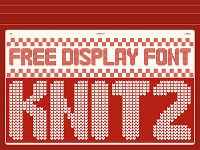Knit2 ✨ FREEEEBIE ✨ christmas christmas font cute font display font festive font free font freebie ggdesign knitting font