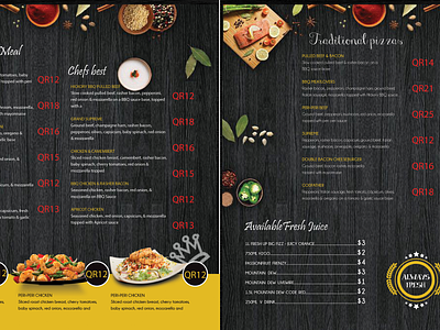 Restaurant menu advert branding design menu restaurant menu