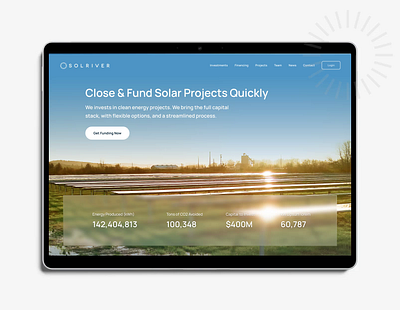 Solriver marketing website redesign branding elementor energy website figma solar visual design website development website redesign wordpress