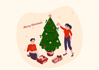 Christmas Tree, Merry Christmas graphic design