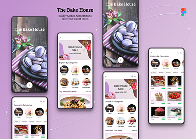 Bakery Shopping Mobile Application app design app ui design figma mobile app mobile app design mobile app ui mobile design mobile ui ui user interface userinterface visual design
