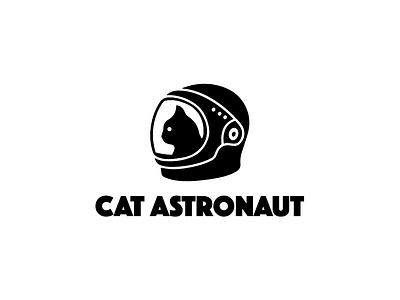 Cat Astronaut Logo animals animals cute astronaut branding cat cat astronaut logo design design logo graphic design helem logo logo animals logo cat logos logotype simple logo symbols templates logo templates logo animals vector