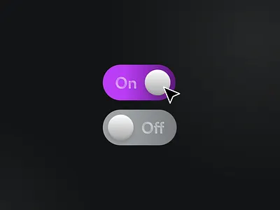 Figma On Off Switches Component animation button cursor figma gradient graphic design off on onoff prototype switch toogle ui