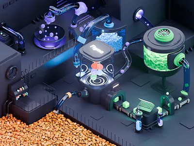 Figma Community 3d 3d modeling abstract blender coin community content creator cube design design system diorama factory figma figma factory figma machine illustration isometric modern orb shapes