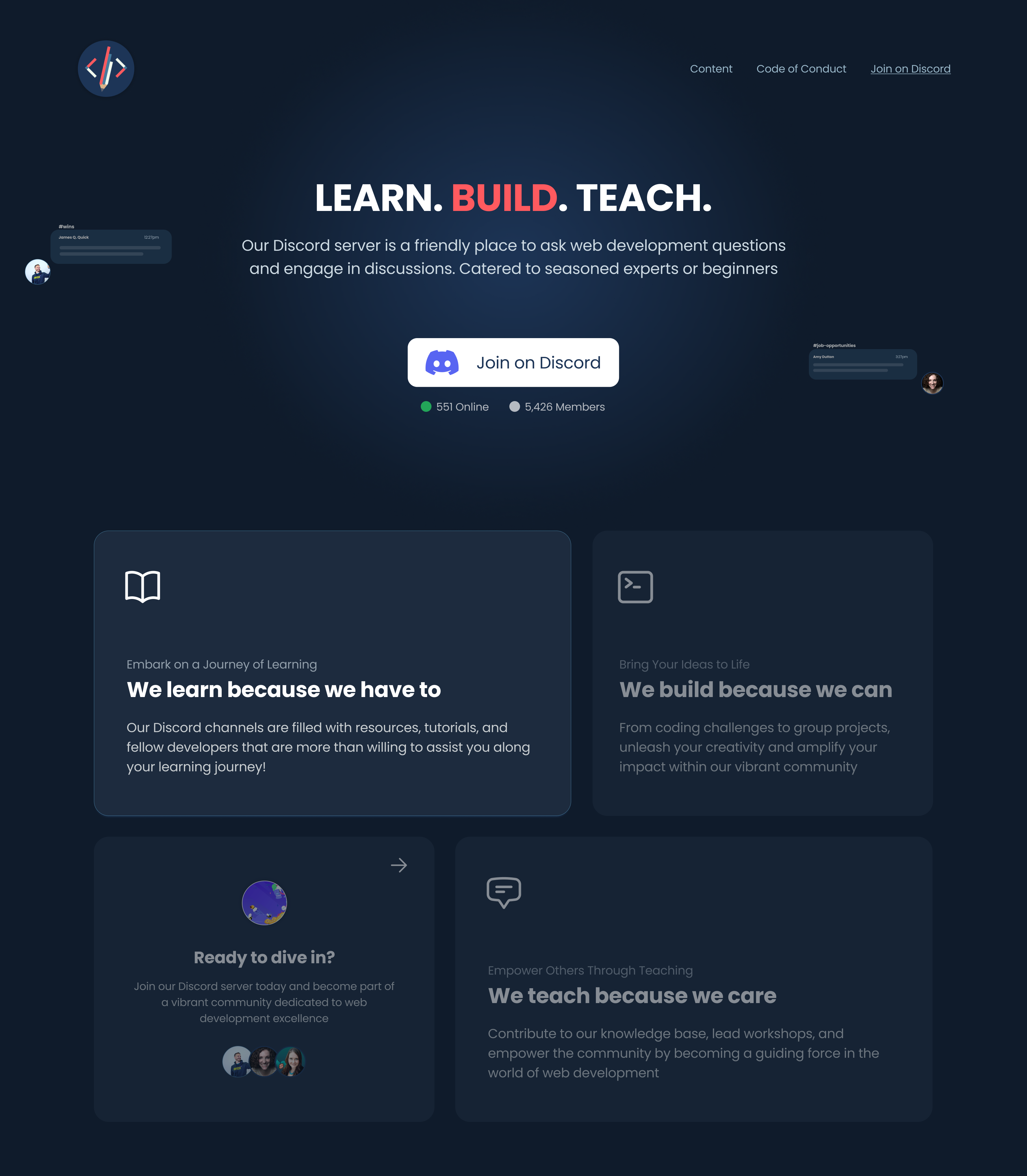 Learn Build Teach Discord Community