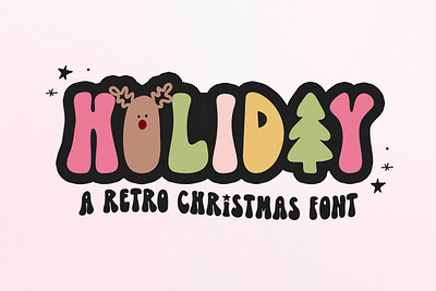 Holiday Retro Christmas Font 70s font christmas christmas font christmas letters christmas retro cricut font cute groovy christmas groovy font holiday retro christmas font holiday font reindeer font retro retro christmas retro christmas font retro font