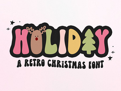 Holiday Retro Christmas Font 70s font christmas christmas font christmas letters christmas retro cricut font cute groovy christmas groovy font holiday retro christmas font holiday font reindeer font retro retro christmas retro christmas font retro font