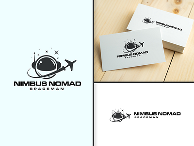 Nimbus Nomad Logo art branding design flight graphic design illustration logo photoshop plane transport typography vector
