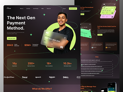 Landing Page - Fintech Services branding design graphic design landing page typography ui ux web design